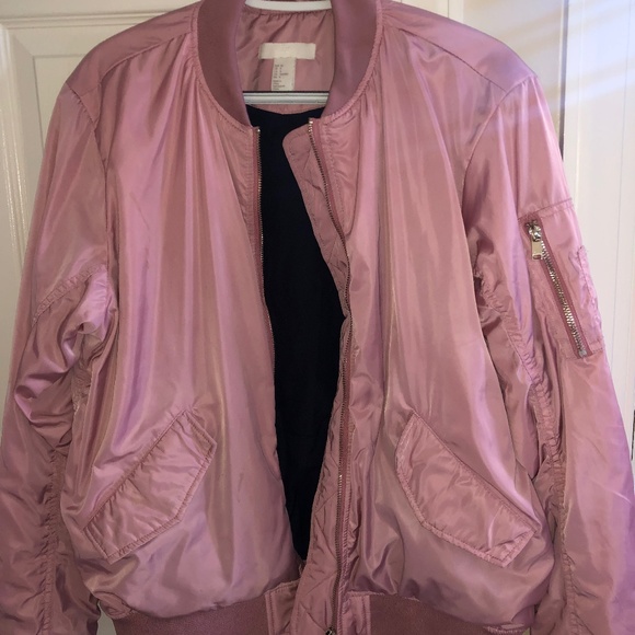 h&m pink bomber jacket